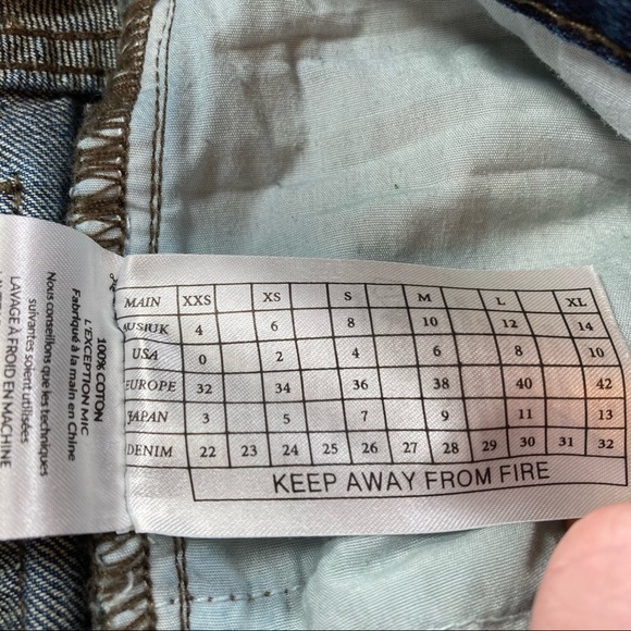 One x One Teaspoon x Free People Shorts Size 24 Fringe Distressed Short Shorts - Picture 14 of 14